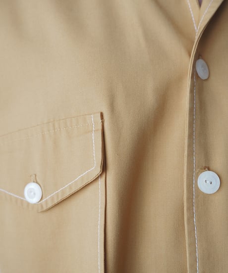 Open Collar Stitch Short Sleeve Jacket  YE