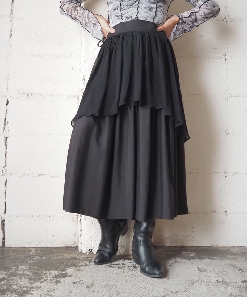 sheer layered skirt