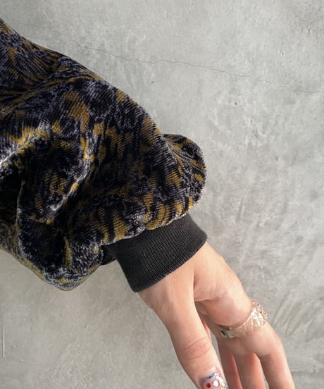 Shadow Pattern Velor Blouson