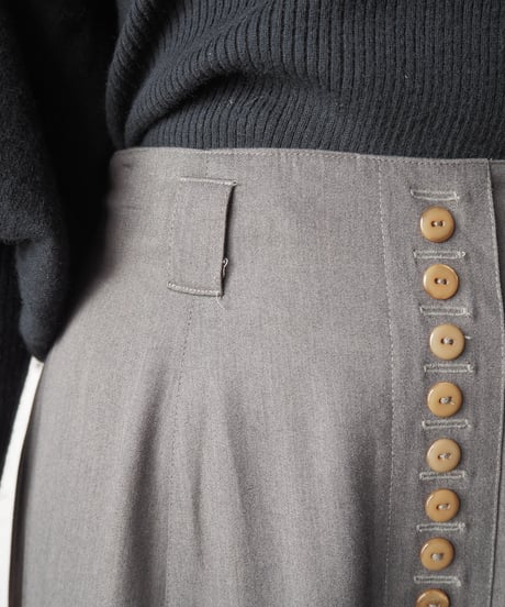 Front Button Design Gaucho Pants GR