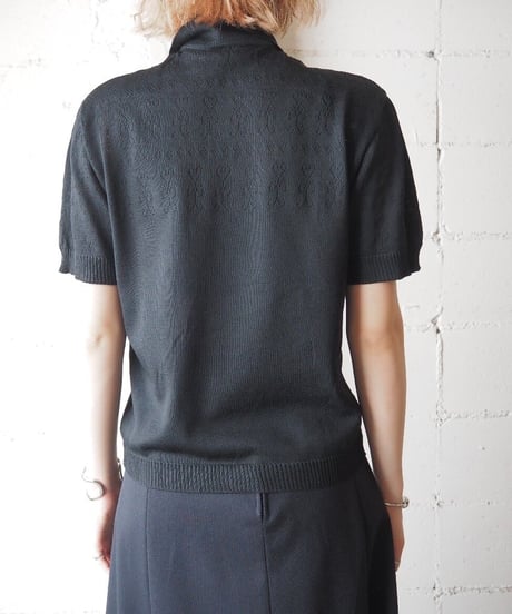 Short Sleeve Polo Knit BK