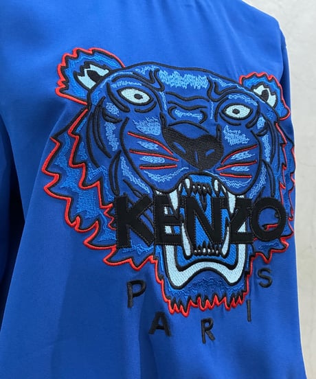 KENZO Tiger Embroidery Line Tops BL