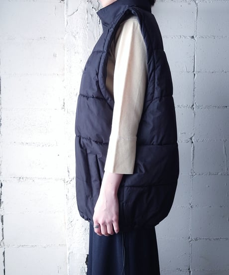 Stand  Collar Padded Vest BK