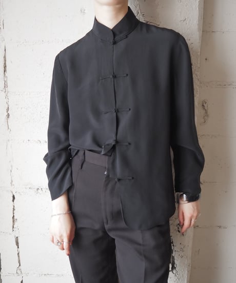Silk China Shirt BK