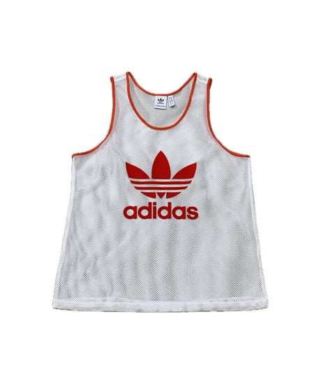 adidas Flock Print Mesh Tank Top WH RE