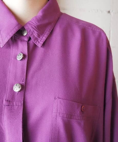 Big Silhouette Rayon Shirt PUR