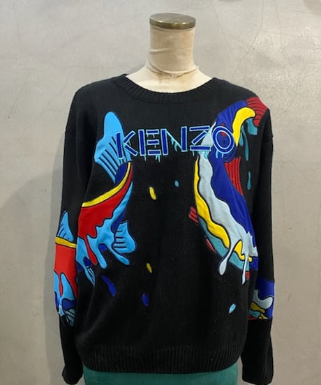 KENZO Fish Pattern Knit BK
