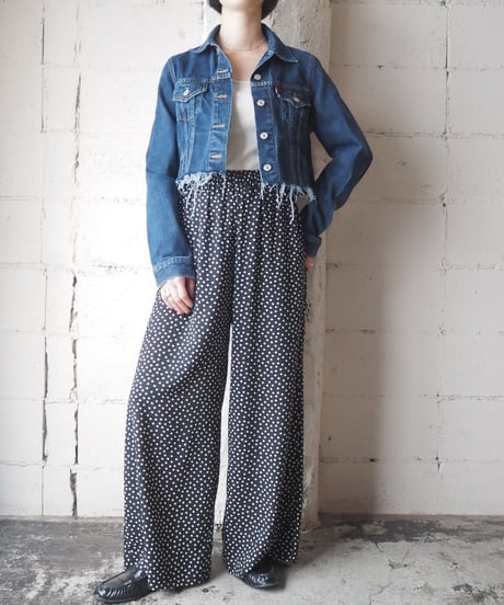 UNDERCOVER Dot Rayon Pants BKWH