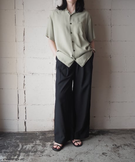 KAVU Open Collar Short Sleeve Shirt YGN