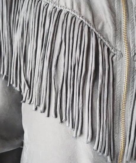 Stand Collar Fringe Silk Jacket
