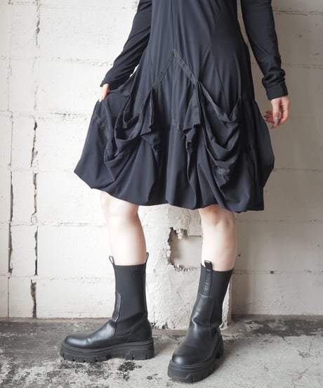 MARITHÉ FRANÇOIS GIRBAUD 3D Design Hem Dress BK