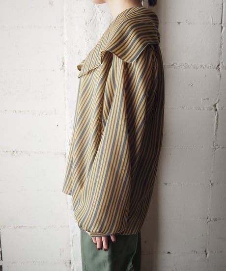 Double Button  Big Collar Blouse YEBL