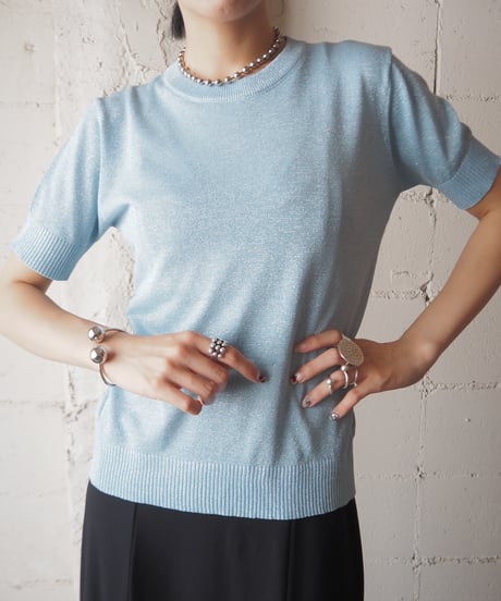 Lame Mix Short Sleeve Knit LBL