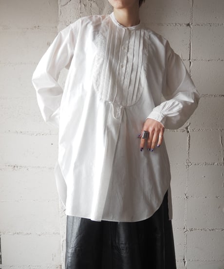 Vintage Band Collar Shirt WH