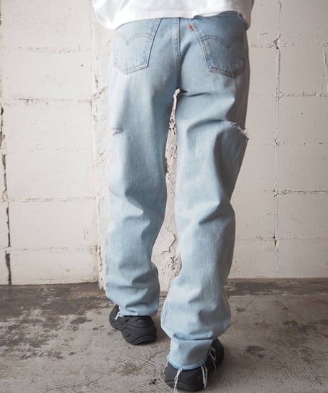 REMAKE Levi's 550 Slashed Denim Pants LBL