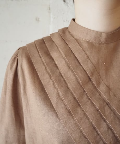 Pleats Design S/S Blouse BR