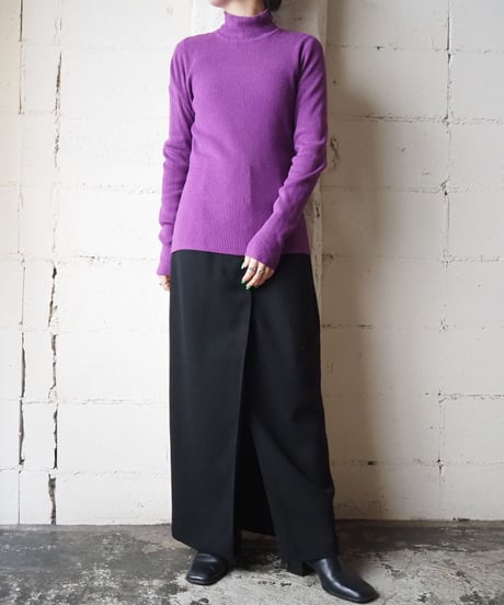 Mock Neck Rib Knit PUR