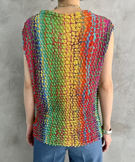 1990's Colorful Pattern Popcorn N/S BLYE GN