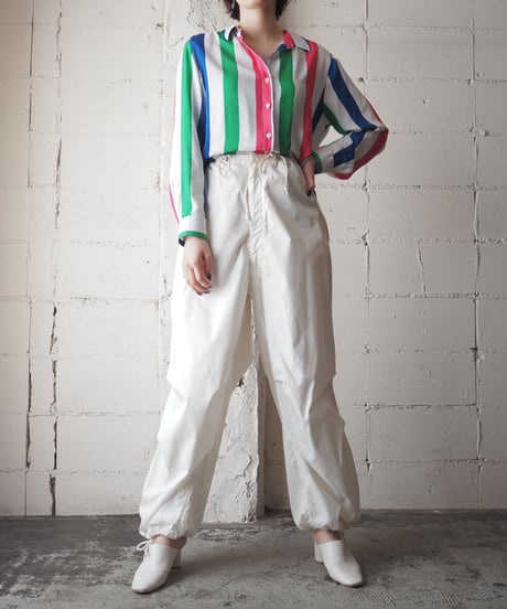 Open Collar Multi Stripe Shirt WHPIGN