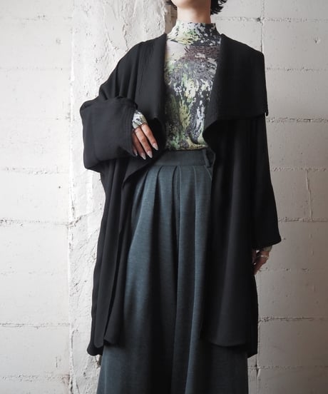 Back Fringe Square Collar Jacket BK
