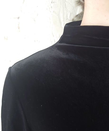 Bottleneck Velour Dress BK