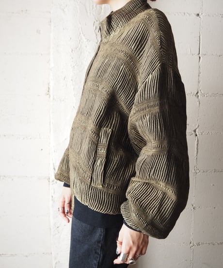 Velour Pleated Blouse Jacket KA