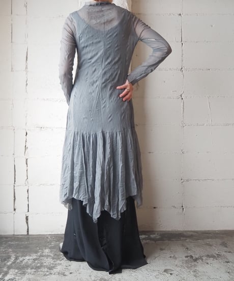 Sheer Washer Zigzag Hem Dress GR