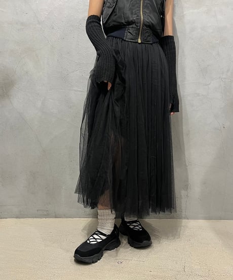 Tulle Layered Flare Skirt BK