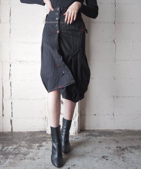 MARITHÉ FRANÇOIS GIRBAUD Stripe Design Skirt BKRE