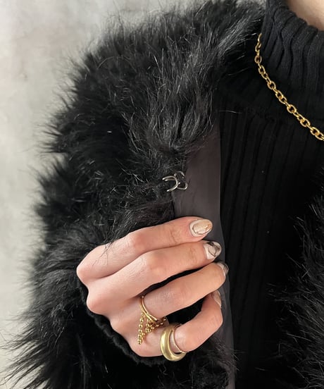 Fake Fur Short Jacket BK