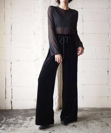 Shadow Stripe Velour Pants BK