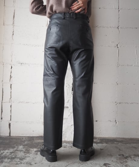 KENZO HOMME Leather Switching Design Pants BK
