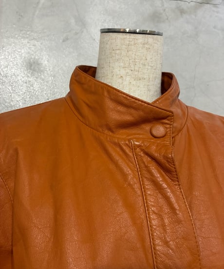 YESSICA 80-90's Dolman Sleeve Leather Jacket OR
