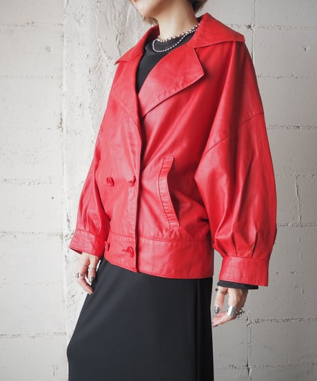 1980's Dolman  Sleeve Leather Jacket RE