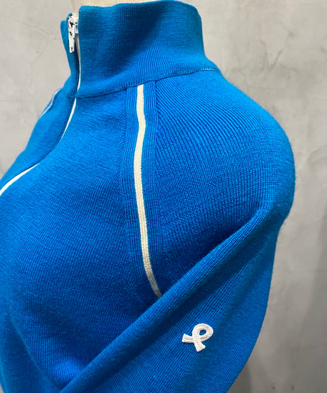 Half Zip Bicolor Knit BL