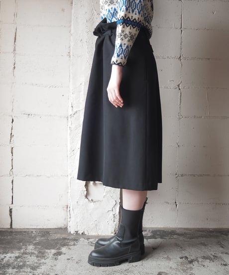 Y's Drawstring Waist Skirt BK