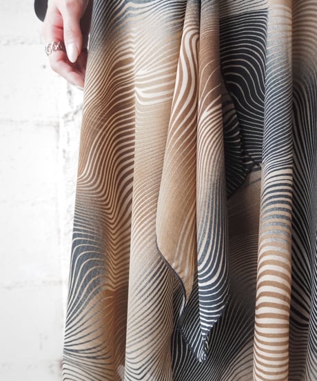 Drape Design Pattern Dress BRBK