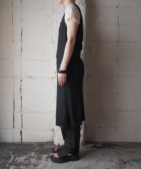 KATE HILL V Neck Sleeveless Knit Dress BK
