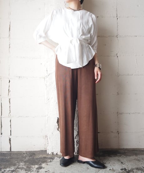 Double Button Waist Design Shirt WH