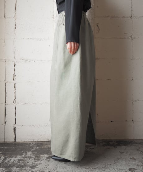 Linen Trapezoid Skirt KA