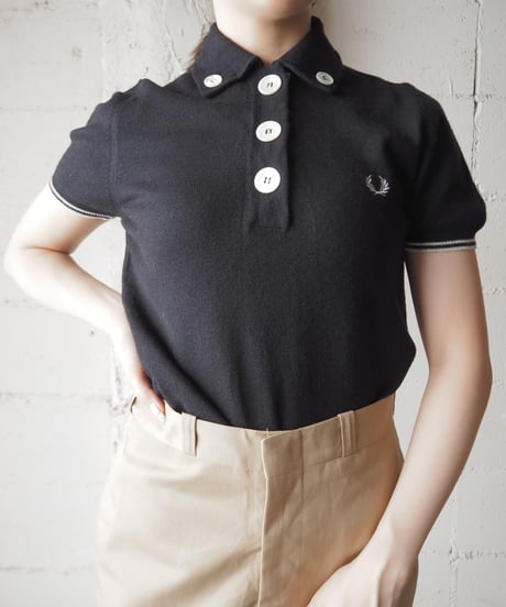 Fred Perry Big Button Knit Polo BK