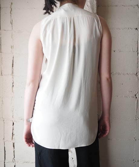 POLO RALPH LAUREN Pleated Bosom Sleeveless Shirt IV
