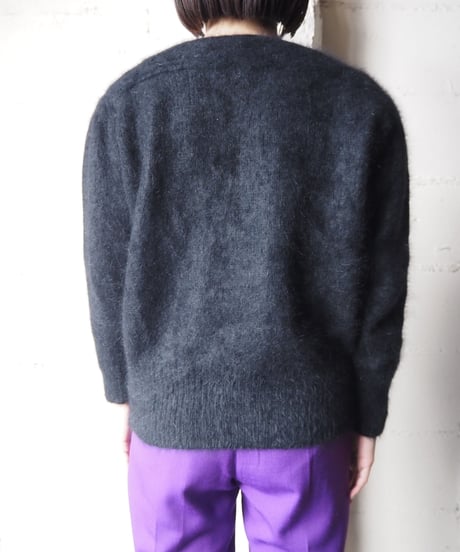 Angora Mix Boat Neck Sweater BK