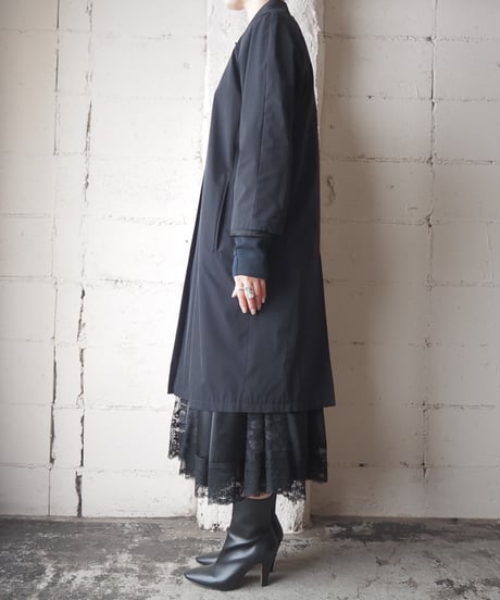MaxMara Bal Collar Nylon Coat BK