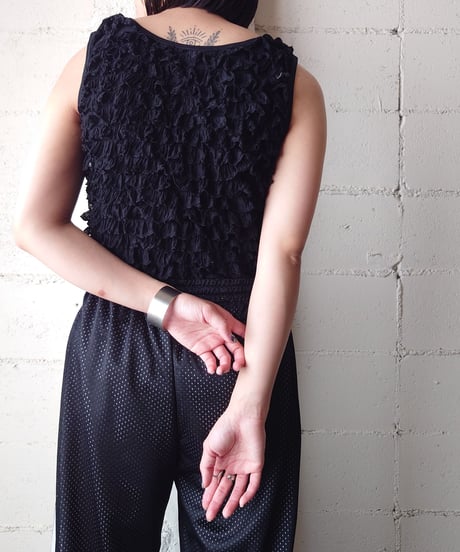 Frill Tiered Sleeveless Cutsewn BK