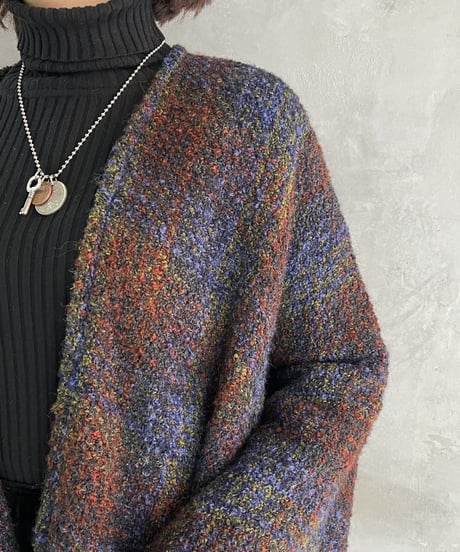 Check Pattern Long Shawl BLBUR