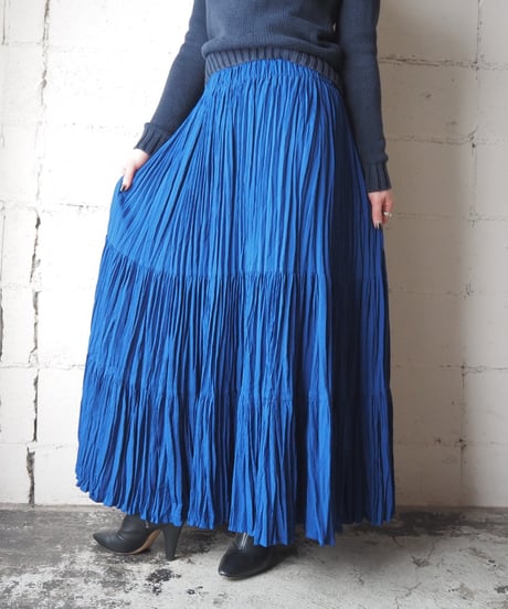 Pleated Tiered Skirt BL