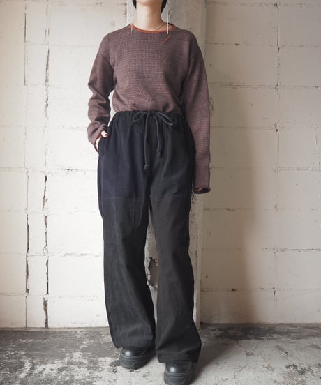 Remake Corduroy Wide Easy BK