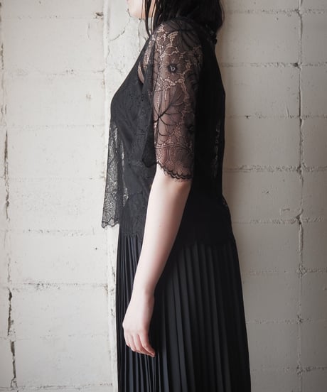 GANNI Flower Lace Tops BK