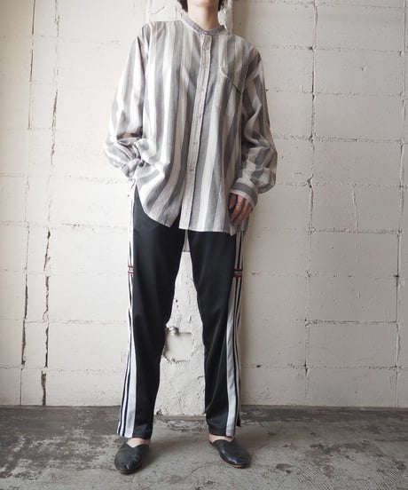 Stripe Band Collar Shirt GRIV